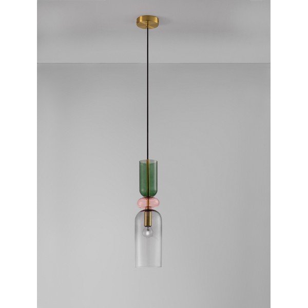 Lustră aurie din sticlă ø 11 cm Murano – Nova Luce-image-3