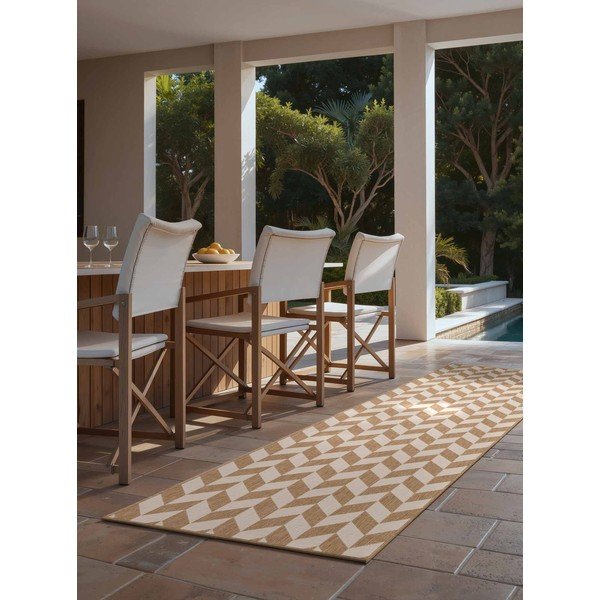 Covor tip traversă pentru interior și exterior crem/în culoare naturală 80x200 cm Haringey Terrick – Ted Baker-image-1