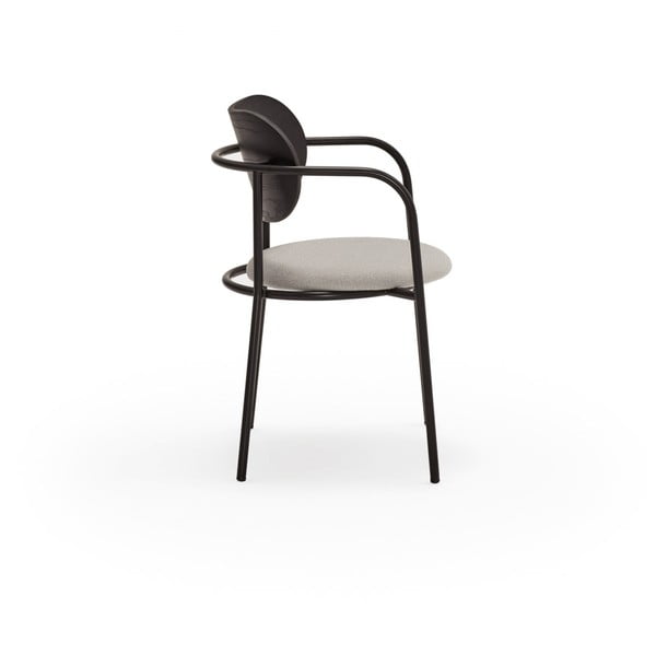 Scaun de sufragerie negru și gri în decor de frasin Eclipse - Teulat-image-4