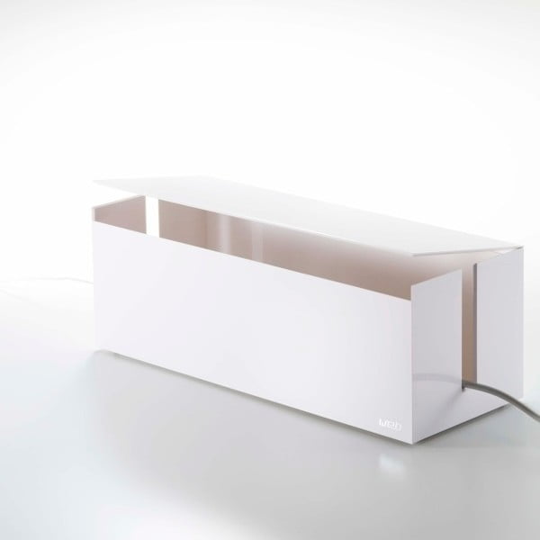 Cutie pentru încărcătoare și cabluri YAMAZAKI Web Cable Box, alb-image-3