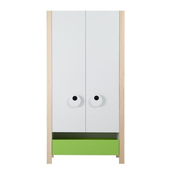 Șifonier cu 2 uși Vox Meee, alb - verde
