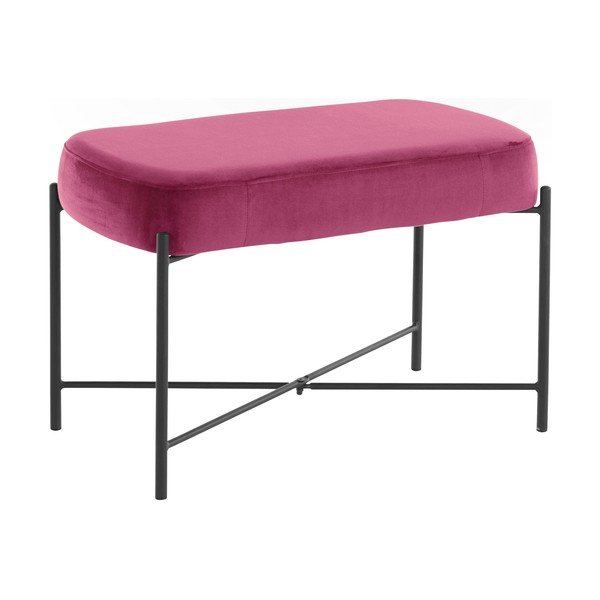 Bancă roz cu tapițerie din catifea Berry - Støraa-image-1