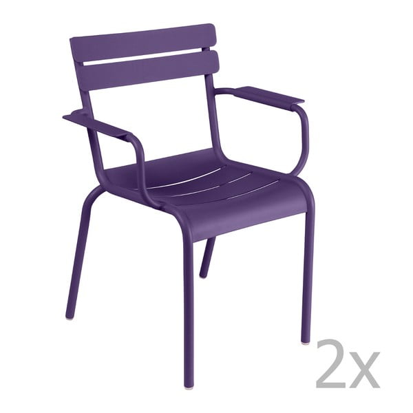 Set 2 scaune cu mânere Fermob Luxembourg, mov