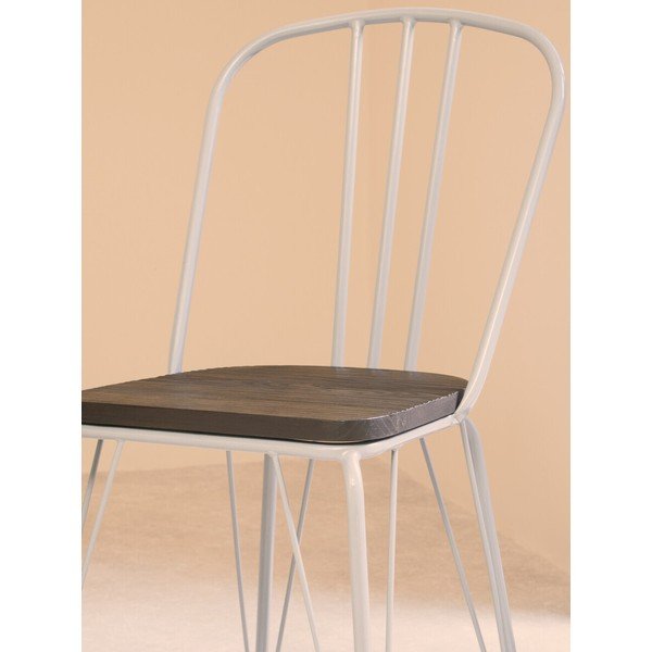 Scaun de dining gri/în culoare naturală închisă din lemn de ulm District – Premier Housewares-image-3