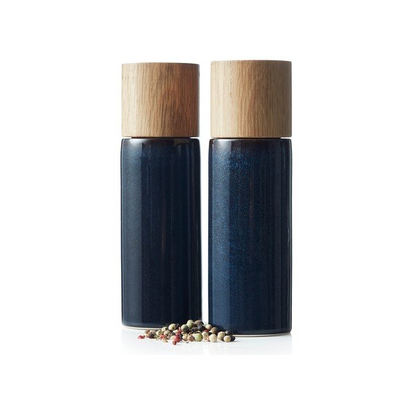 Set de râșnițe de sare și piper albastru închis 2 buc. din ceramică Gastro Blue – Bitz-image-3