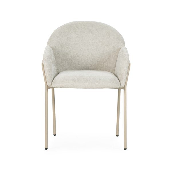 Set de scaune de sufragerie bej 2 buc. tapițat Aslin – MOME-image-2