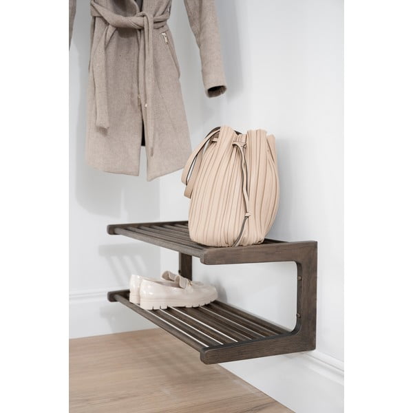 Pantofar maro închis suspendat din lemn masiv de stejar Inverness - Rowico-image-1