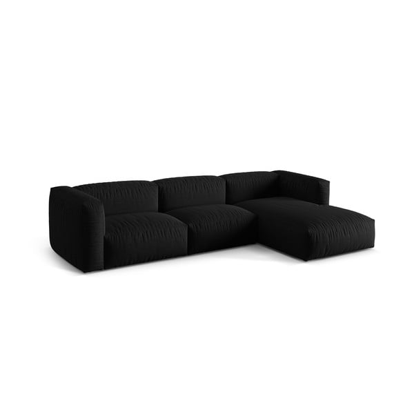 Colțar modular negru (cu colț pe partea dreaptă) Martina – Micadoni Home-image-3