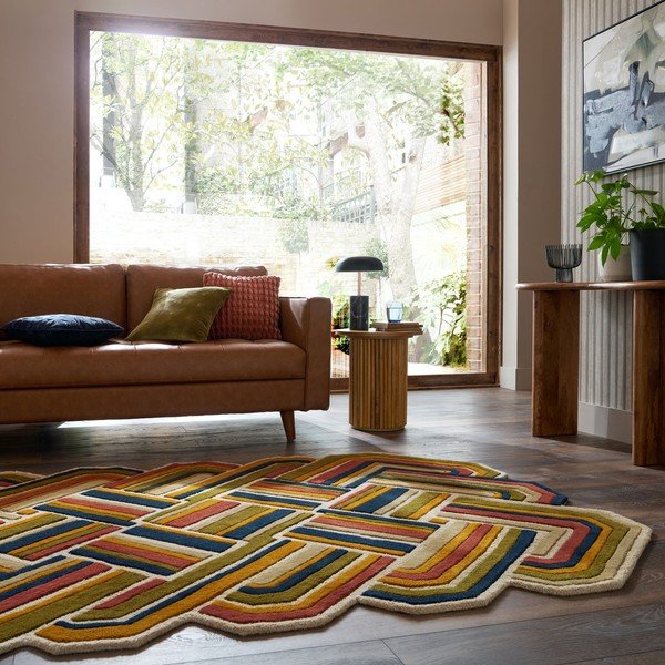 Covor țesut manual din lână 140x200 cm Lattice Shaped  – Flair Rugs-image-1