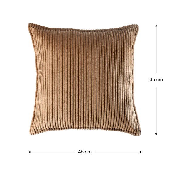 Pernă decorativă pentru copii maro cu tapițerie din catifea reiată Block – Wigiwama-image-4