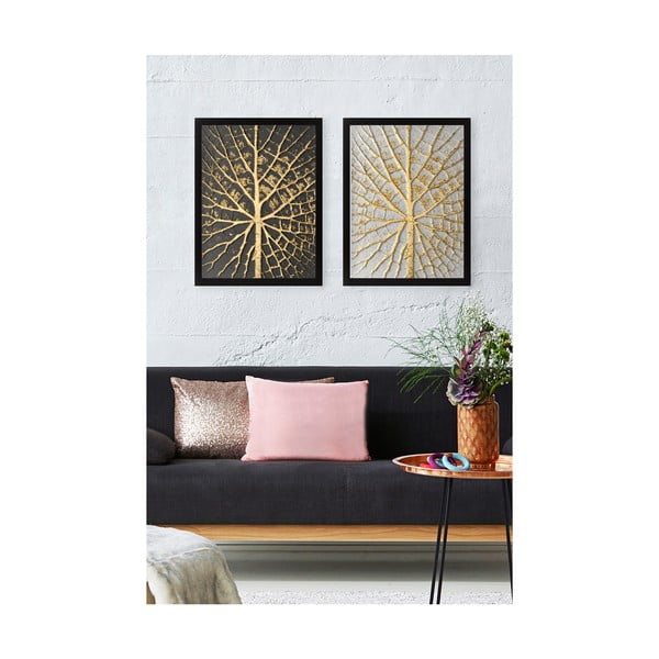 Set 2 tablouri Tablo Center Tree Golden-image-1