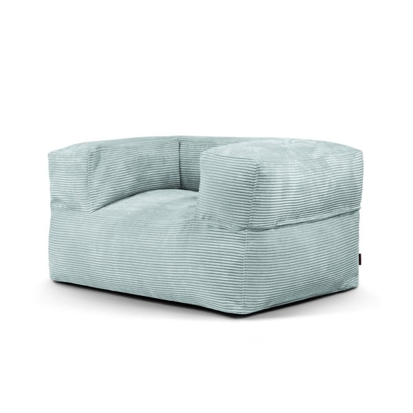 Fotoliu bean bag verde mentă cu tapițerie din catifea reiată MooG – SLOWDOWN