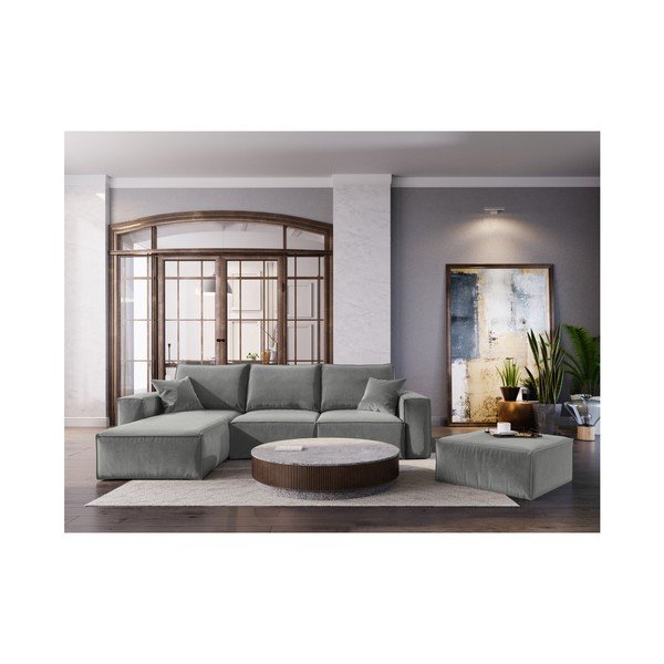 Puf Cosmopolitan Design Florida, 65 x 65 cm, gri-image-3
