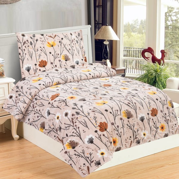 Lenjerie de pat din micropluș/cocolino pentru pat de o persoană 140x200 cm Valentina – My House