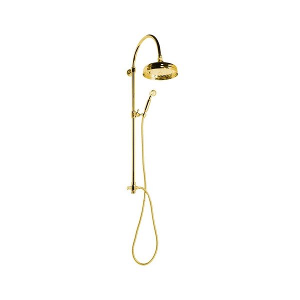 Set de duș auriu din alamă 142 cm cu duș suspendat/cu duș de mână Antea – Sapho