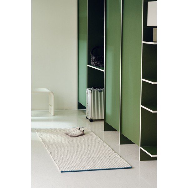 Covor albastru/bej țesut manual din lână 140x200 cm Lenu – noo.ma-image-3