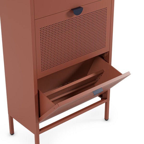 Pantofar teracotă din metal 60x110x30 cm Sayla – Marckeric-image-2