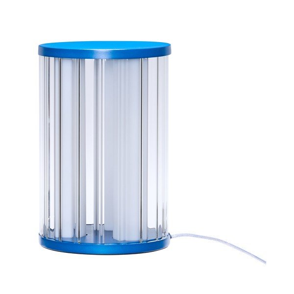 Veioză albastră LED cu intensitate reglabilă din sticlă (înălțime 30 cm) Aru – Hübsch