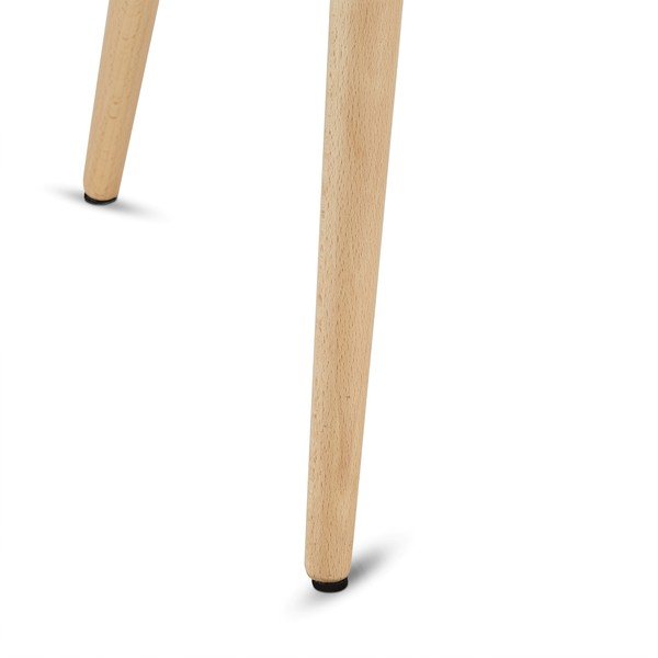 Măsuță auxiliară cu picioare din lemn de fag Furnhouse Opus, Ø 50 cm, alb-image-1