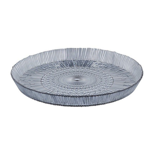 Platou  albastru din sticlă ø 30 cm Kusintha – Bitz