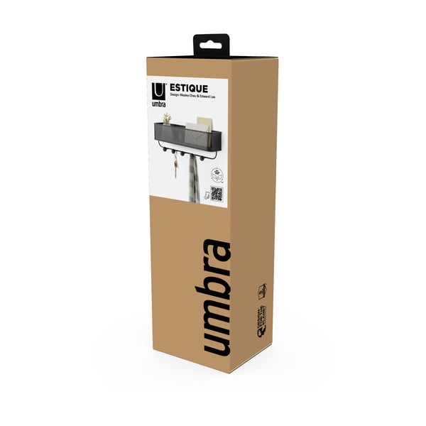 Cuier pentru chei de montat pe perete din metal Estique – Umbra-image-1