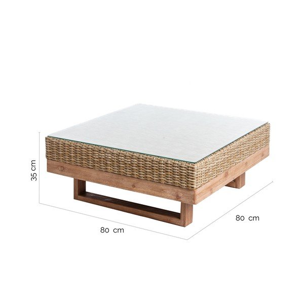 Măsuță de cafea pentru grădină din ratan artificial 80x80 cm Patsy – LDK Garden-image-4