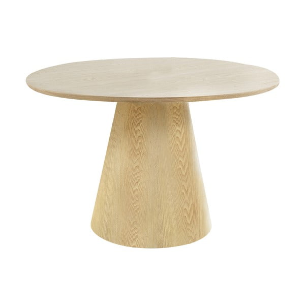 Masă de dining rotundă cu blat cu aspect de lemn de  frasin  ø 120 cm Bolton – House Nordic