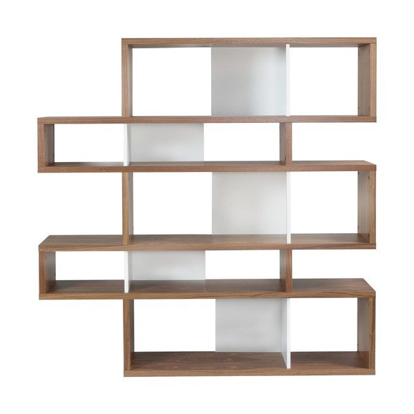 Bibliotecă TemaHome London, înălțime 160 cm, maro - alb