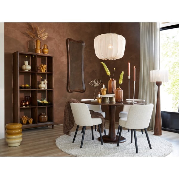 Bibliotecă în culoare naturală din lemn masiv de mango 95x190 cm Sondrio – Light & Living-image-2