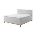 Pat boxspring gri cu spațiu de depozitare 180x200 cm Catania - Meise Möbel