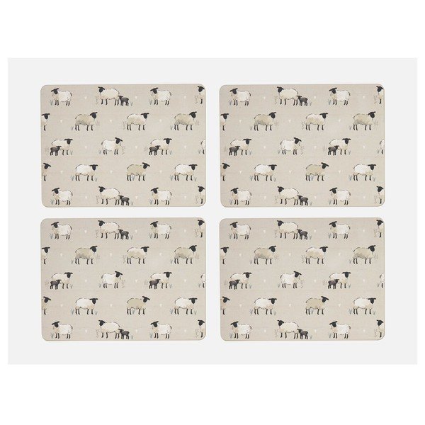 Suporturi pentru farfurii 4 buc. din plută 21,5x29 cm Highland Sheep – Cooksmart ®