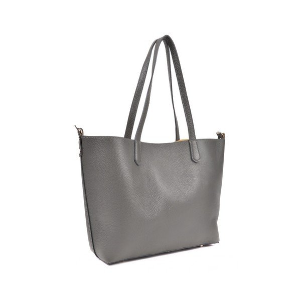 Geantă din piele Roberta M Kulia Grigio, gri-image-4