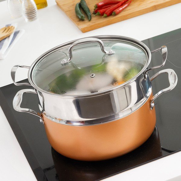 Set de oale de gătit la aburi InnovaGoods Copper-Effect-image-1