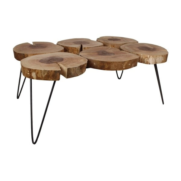 Masă de cafea din lemn de stejar HSM collection Hairpin, 110 x 75 cm