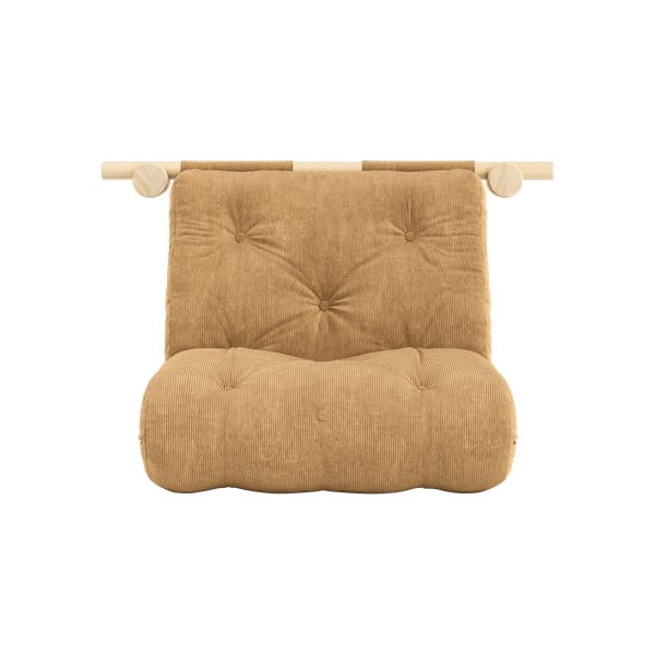 Fotoliu maro deschis cu tapițerie din catifea reiată Hooked – Karup Design-image-3