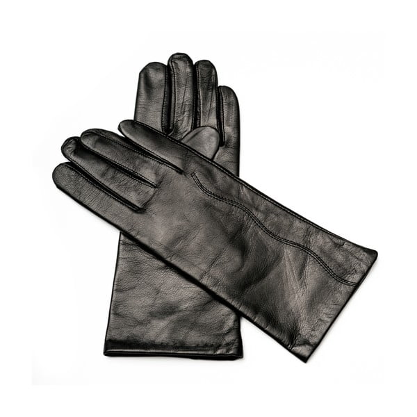 Mănuși din piele pentru femei Pride & Dignity Paris, dimensiune 7,5, negru