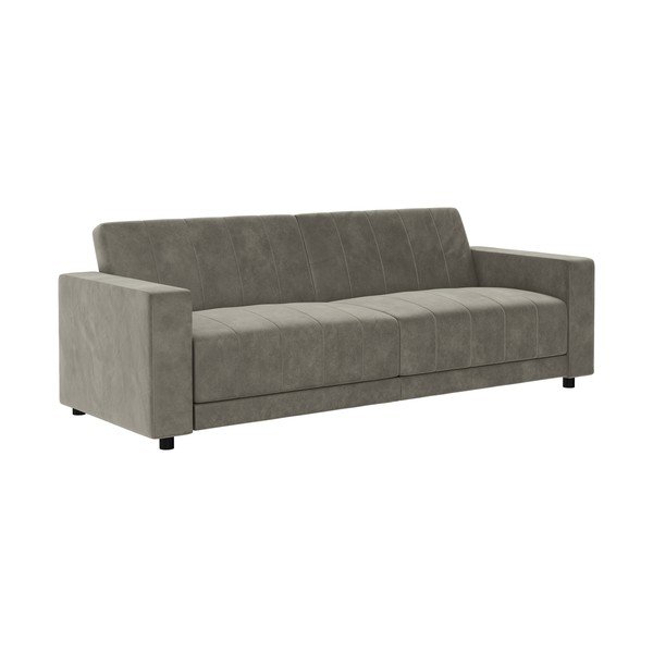 Canapea taupe reglabilă/extensibilă cu tapițerie din catifea 225 cm Allie II – Støraa-image-2