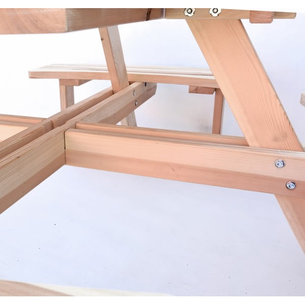 Set de dining pentru grădină din lemn de pin pentru 4 persoane Piknik - Rojaplast-image-1