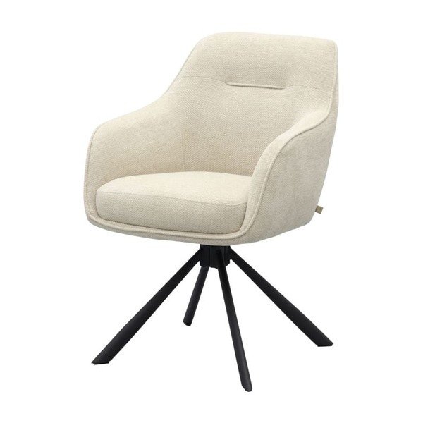 Scaun de living crem cu cotiere tapițat Avola – Unique Furniture-image-2