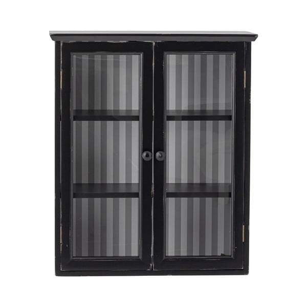 Vitrină neagră din lemn de brad suspendată 51,5x66,5x22,5 cm Hazem – Bloomingville