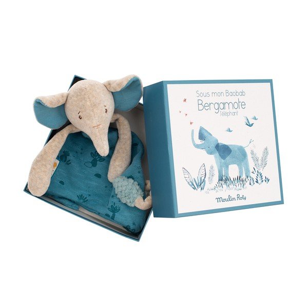 Jucărie de confort albastră Elephant – Moulin Roty-image-4