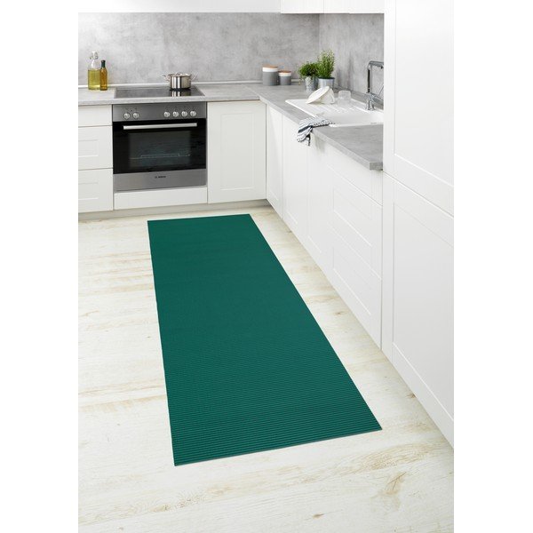 Covoraș de baie verde închis din plastic 65x200 cm Petrol – Wenko-image-3