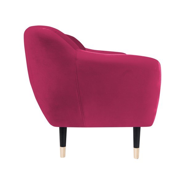 Canapea Mazzini Sofas AMELIE cu picioare negre, roz, 158 cm-image-3