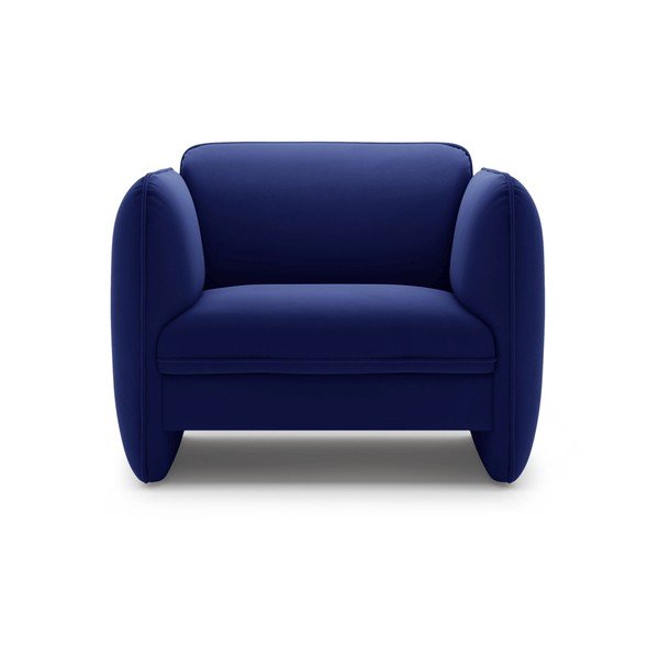 Fotoliu albastru cu tapițerie din catifea Georgia – Micadoni -image-2