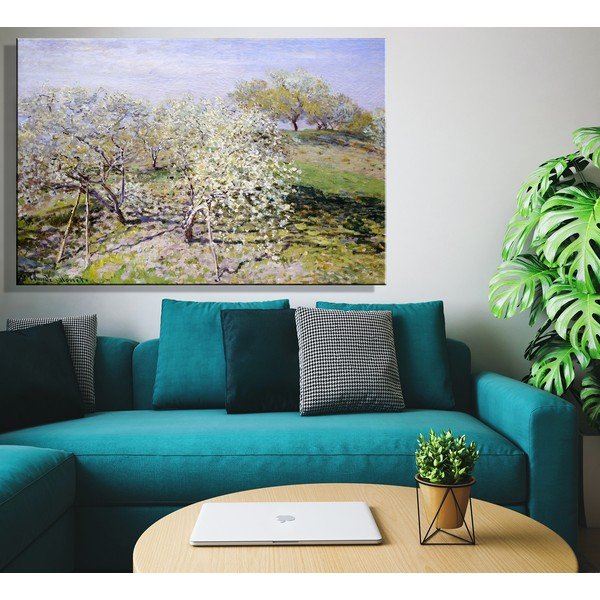 Reproducere pe pânză după Claude Monet - Spring, 90 x 60 cm-image-1