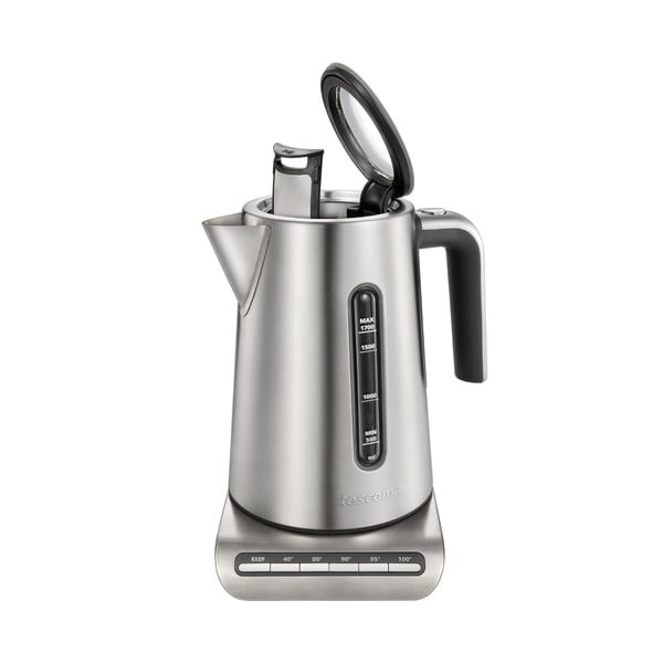 Ceainic electric argintiu din oțel inoxidabil 1.7 l President – Tescoma-image-1