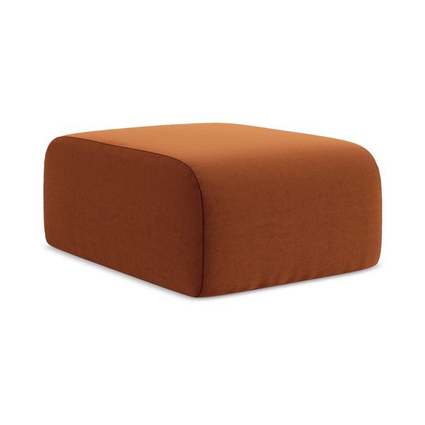 Taburet teracotă cu tapițerie din catifea Lani – Makamii