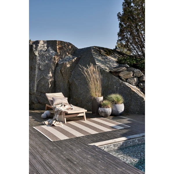 Covor pentru exterior și interior bej/crem 140x180 cm Bob Mud Vanilla – Pappelina-image-1