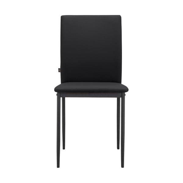 Scaune de dining negre 2 buc. din imitație de piele Pavia – Støraa-image-1