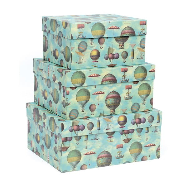 Cutii de cadouri 3 buc. Air Baloons – Kartos